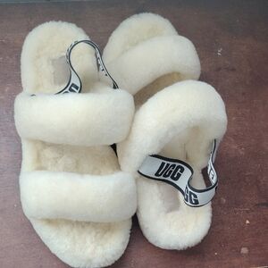 🔥UGG Cream Fluffy Slides🔥